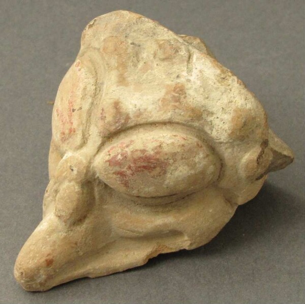 Animal head made of clay