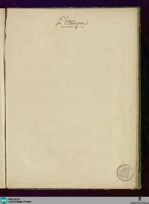 Petrarque au tombeau de laure : romance; No. 207