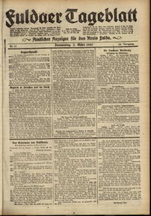 Ausgabe vom Donnerstag, den 03. März 1921.
