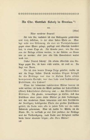 An Chr. Gottlieb Scholz in Breslau