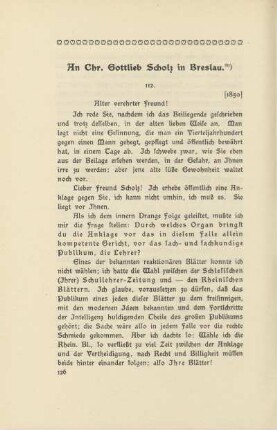 An Chr. Gottlieb Scholz in Breslau