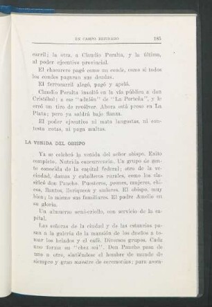 La venida del Obispo