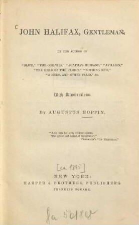 John Halifax, gentleman : With ill.