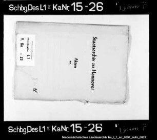 Verzeichnis der bestellten und verpfändeten Ländereien