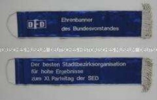 Fahnenschleife des Demokratischen Frauenbundes Deutschlands