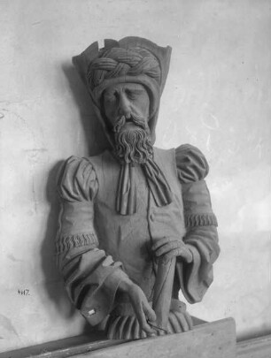 Halbfiguren von Propheten, Aposteln, Heiligen und eines Christus — Der Prophet Jesajah
