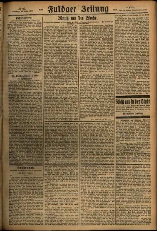 Zweite Ausgabe vom Sonntag, den 21. März 1926.
