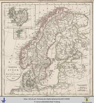 Norwêge, Suède et Danemark. 1826.
