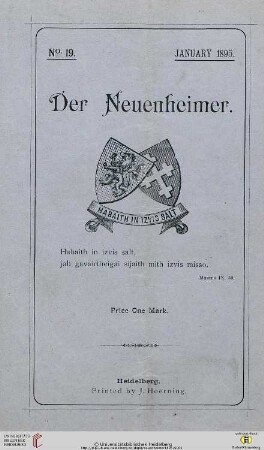 Der Neuenheimer: the magazine of Neuenheim College, Heidelberg, Germany