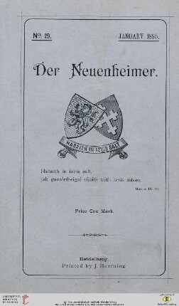 Der Neuenheimer: the magazine of Neuenheim College, Heidelberg, Germany