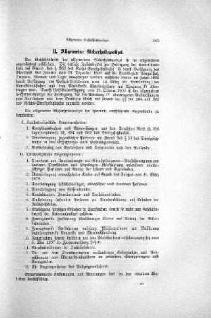 II. Allgemeine Sicherheitspolizei