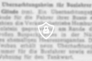 Übernachtungsheim für Busfahrer