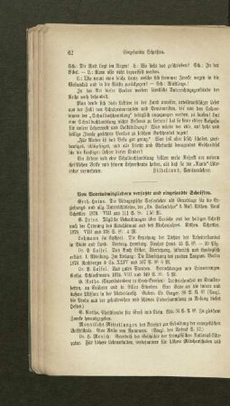 Von Vereinsmitgliedern verfaßte und eingesandte Schriften
