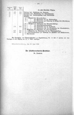 Tages-Ordnung, 25. Juni 1919