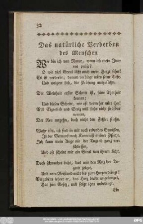 Das natürliche Verderben des Menschen.