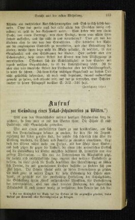 Aufruf zur Gründung eines Lokal-Schulvereins zu Witten