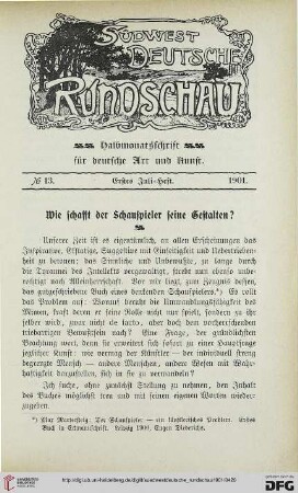 Nr. 13 (1. Juli-Heft 1901)