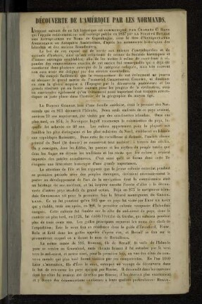 Découverte de l'Amérique par les Normands.