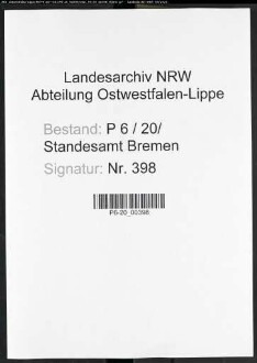 Sterberegister Standesamt Bremen