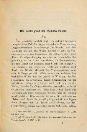 Beiträge zur Lehre von der condictio indebiti nach römischem und preussischem Recht