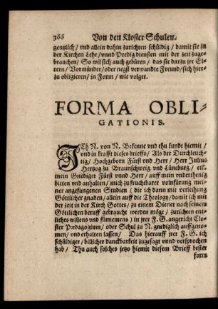 Forma Obligationis.