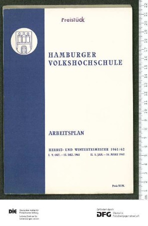 Programm 1. und 2. Trimester 1961/1962