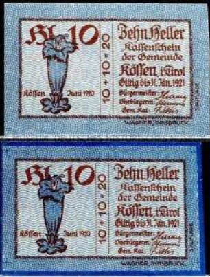 Kössen, Tirol 10 Heller