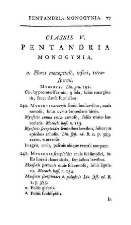 Classis V. Pentandria