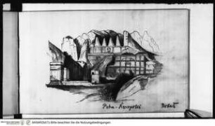 Skizzenbuch Vorderasien, Ägypten, Palästina, Nekropole von Petra