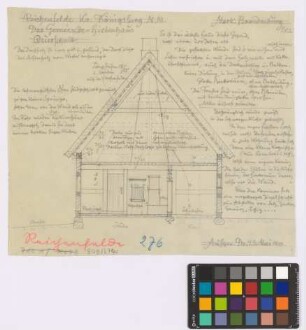 Reichenfelde (Kreis Königsberg/Neumark): Gemeindehirtenhaus. Querschnitt
