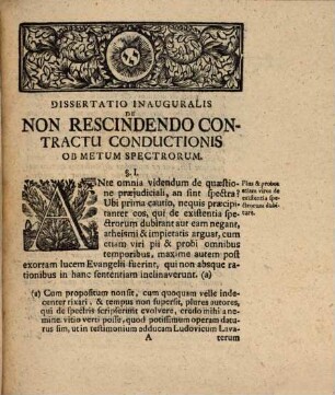 Diss. inaug. iur. de non rescindendo contractu conductionis ob metum spectrorum
