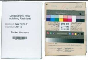 Entnazifizierung Hermann Funke , geb. 06.05.1899 (Metzger)