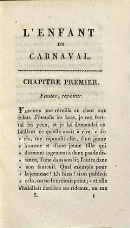 L' enfant du carnaval : histoire remarquable, et surtout véritable ; pour servir de supplément aux Rapsodies du jour, 3
