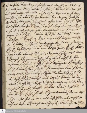 Tagebuch von Gotthilf August Francke.
