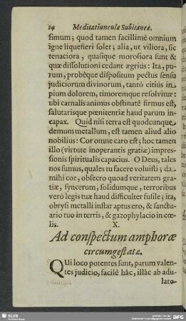 X. Ad conspectum amphorae circumgestatae