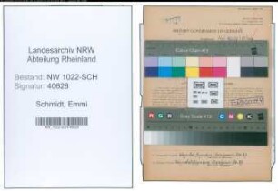 Entnazifizierung Emmi Schmidt , geb. 11.04.1905 (Spulerin)