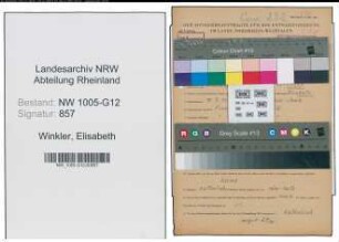 Entnazifizierung Elisabeth Winkler , geb. 19.07.1912 (Kauffrau)