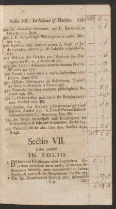 Sectio VII.