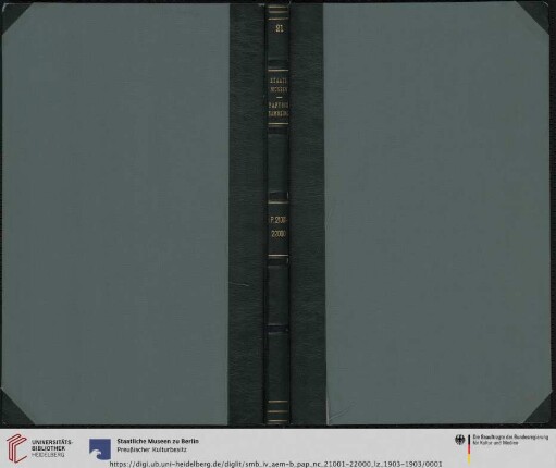 [Band 53]: Erwerbungsbücher des Ägyptischen Museums und der Papyrussammlung: Staatl. Museen Papyrus Sammlung P. 21001-22000