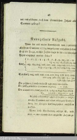 Neunzehnte Aufgabe