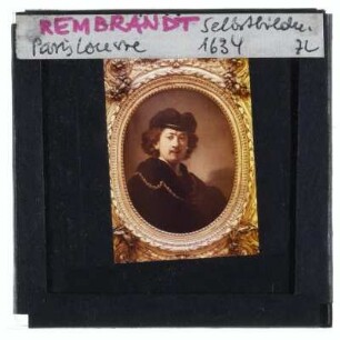 Rembrandt, Selbstportrait mit Mütze und Goldkette