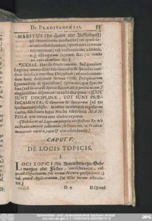 Caput V. De Locis Topicis.