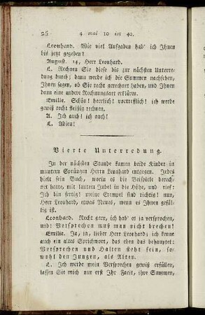 Vierte Unterredung.