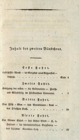 Inhalt des zweiten Bändchens