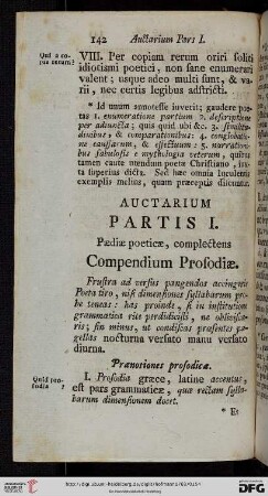 Auctarium partis I.