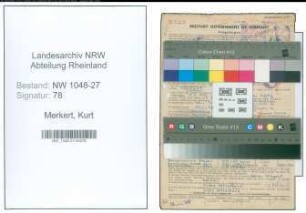 Entnazifizierung Kurt Merkert , geb. 08.03.1909 (Angestellter)