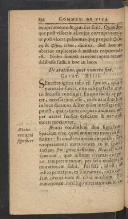 De aetatibus, quot numero sint. Caput XIIII.