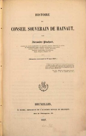 Histoire du conseil souverain de Hainaut