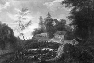 Waldige Gebirgslandschaft