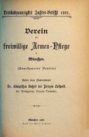 Jahresbericht .... 23. 1891 (1892)